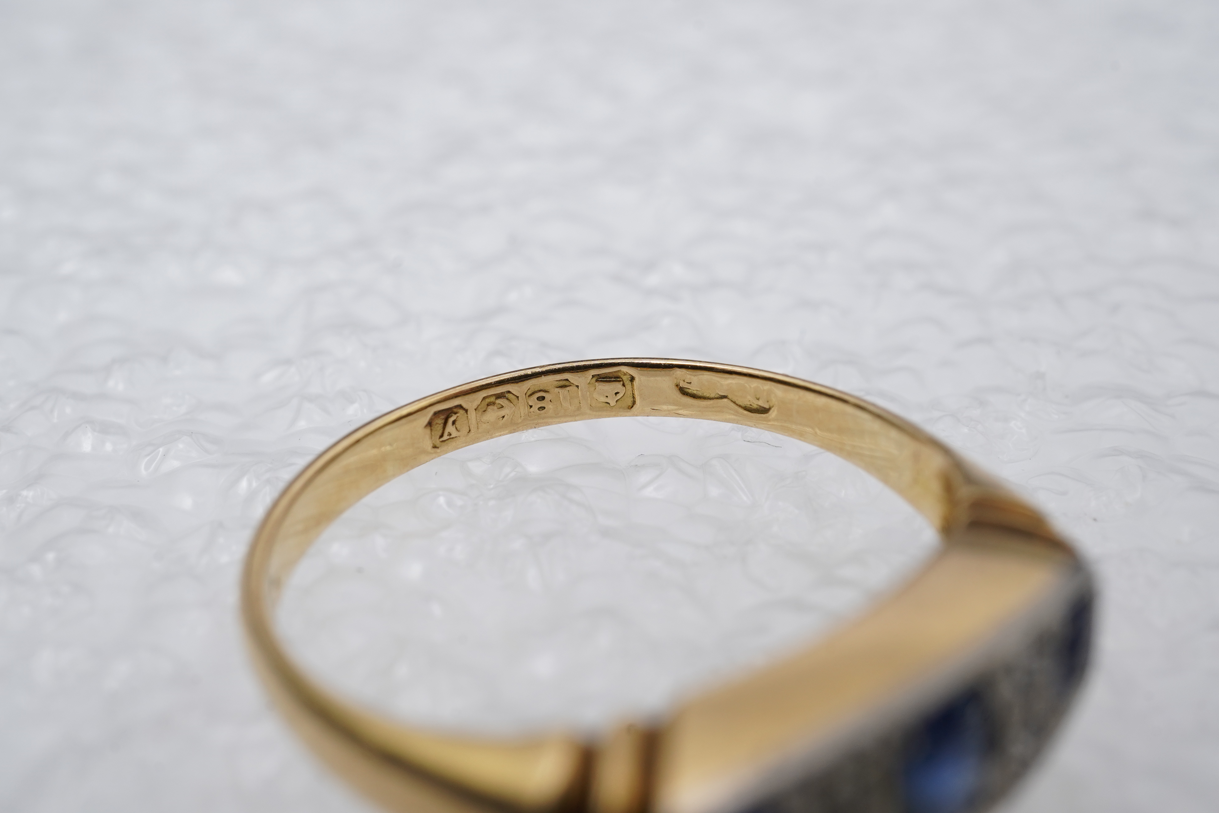 A sapphire and diamond ring, circa 1923